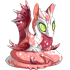 Elizabeth Griffiths from the Disney Fairies movies as a pink baby Spiral dragon.
